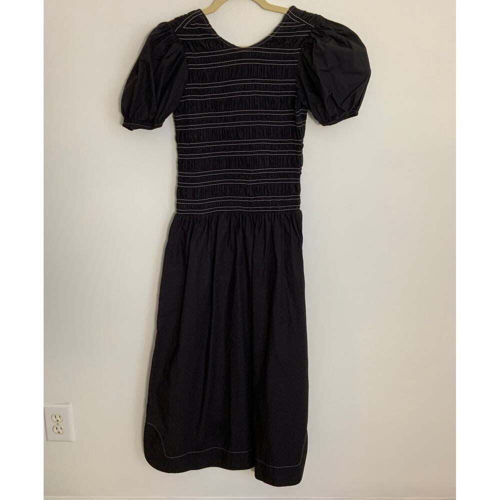 Ganni Midi Black dress Women's size medium